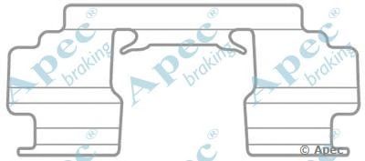 APEC BRAKING kit1034 -  Комплектующие, тормозные колодки
